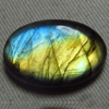New Madagascar - LABRADORITE - Oval Shape Cabochon Huge size - 19x29 mm Gorgeous Strong Multy Fire